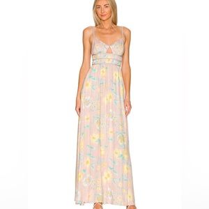 Free people Wisteria Maxi Dress in Light Combo size S